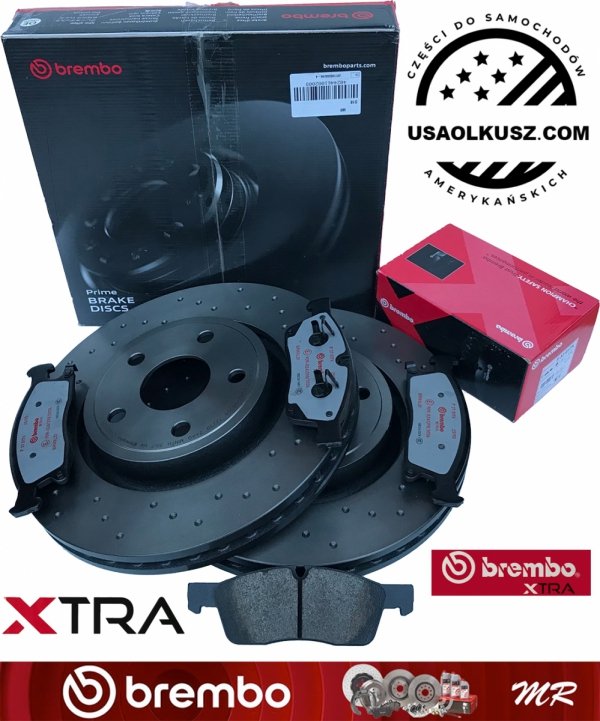 Przednie klocki brembo XTRA + tarcze hamulcowe 350mm Brembo XTRA Dodge Durango 2011-