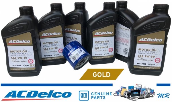 Filtr + olej silnikowy ACDelco Gold Synthetic Blend 5W30 API SP GF-6 Hummer H3 5,3 V8