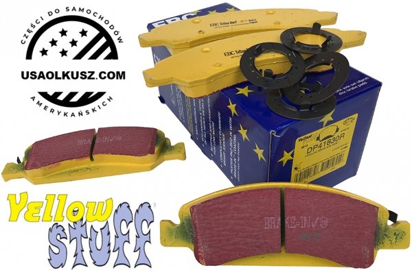Przednie klocki YellowStuff + NACINANE tarcze hamulcowe 330mm EBC seria USR Chevrolet Avalanche 1500 2009-
