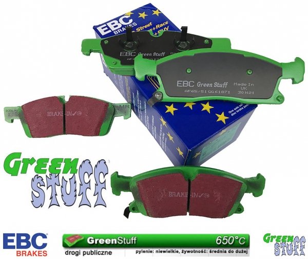 Przednie klocki GreenStuff + tarcze hamulcowe 350mm EBC seria PREMIUM Jeep Grand Cherokee 2011-