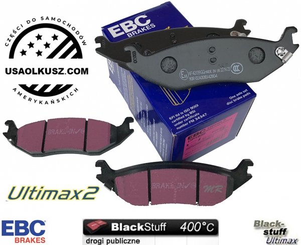 Tylne klocki Ultimax2 + tarcze hamulcowe EBC PREMIUM Chrysler Aspen