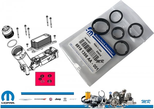 Uszczelki obudowy filtra oleju Dodge RAM 1500 3,6 V6 2014-