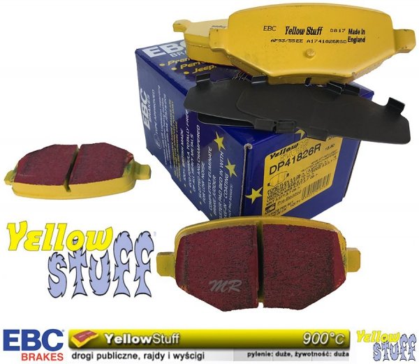 Tylne klocki YellowStuff + tarcze hamulcowe 330mm EBC seria Premium Ford Flex 2009-2019
