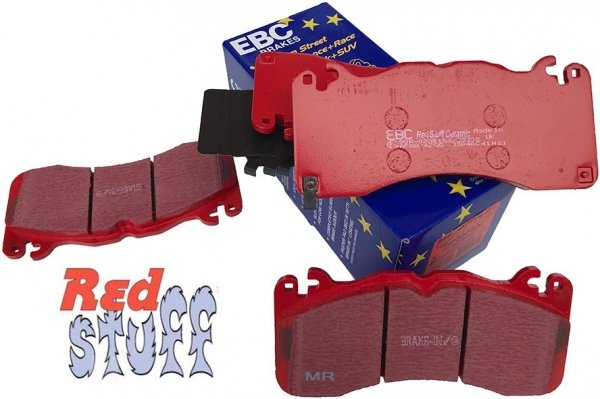 Przednie CERAMICZNE klocki RedStuff + tarcze hamulcowe EBC seria GD Ford Mustang 5,0 V8 2015-
