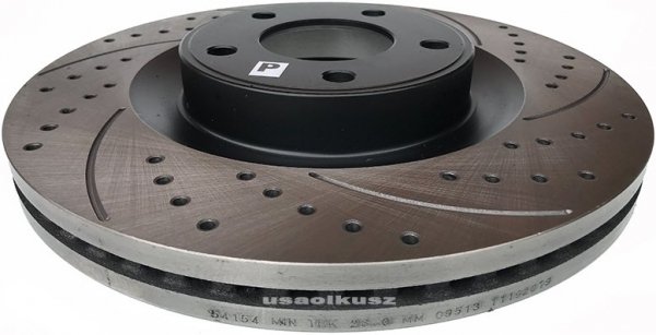 Przednia WIERCONA NACINANA tarcza hamulcowa Lincoln MKX