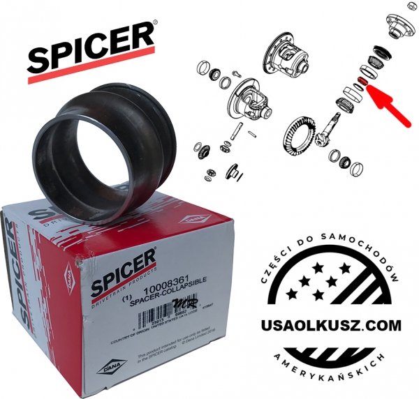 Tulejka rozprężna tylnego mostu 220MM Jeep Wrangler JL 2018- 68401227AA