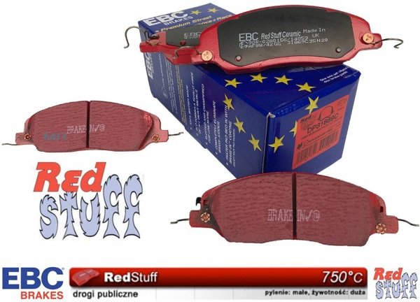 Klocki hamulcowe przednie CERAMICZNE EBC RedStuff Ford Mustang 2005-2014