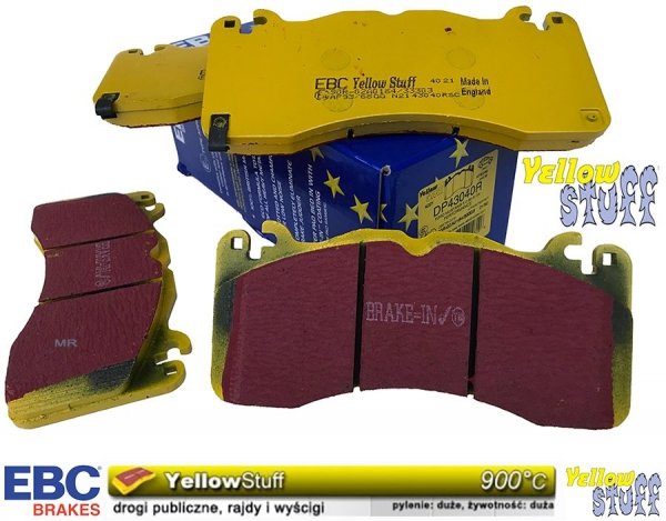 Klocki hamulcowe przednie EBC YellowStuff Ford Mustang 5,0 V8 2015-