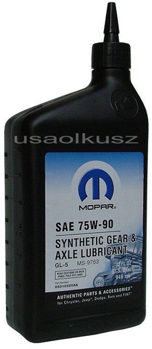 Oryginalny olej reduktora 75W90 GL-5 MOPAR MS-9763 Fiat Freemont AWD