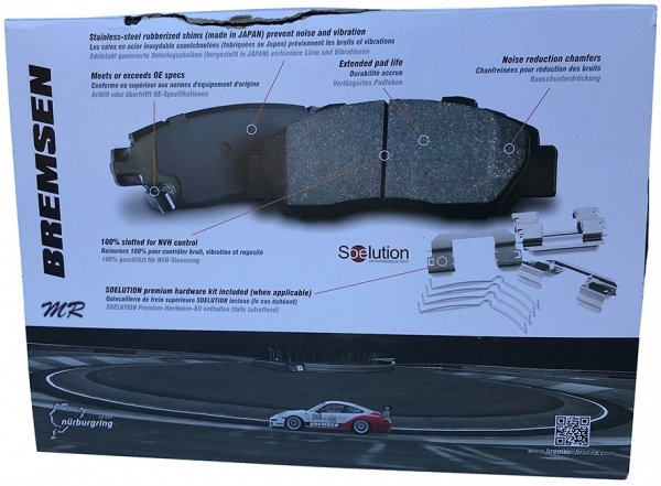 Klocki hamulcowe przednie ceramiczne z zestawem montażowym BR3 Chrysler Pacifica AWD 2020-
