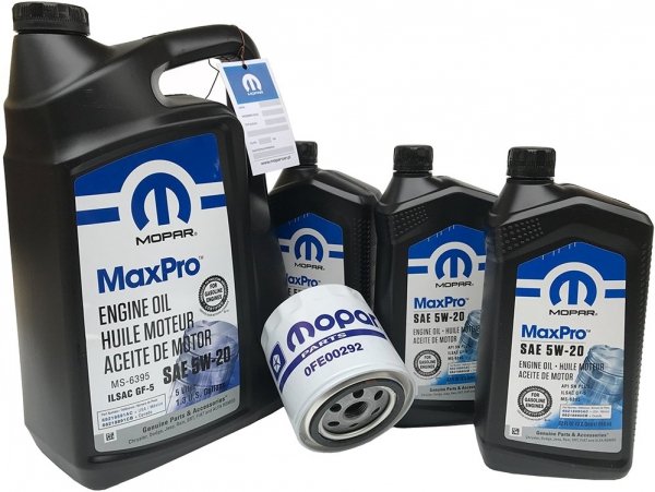 Oryginalny filtr oraz olej MOPAR MaxPro 5W20 Dodge Charger 5,7 V8 -2008