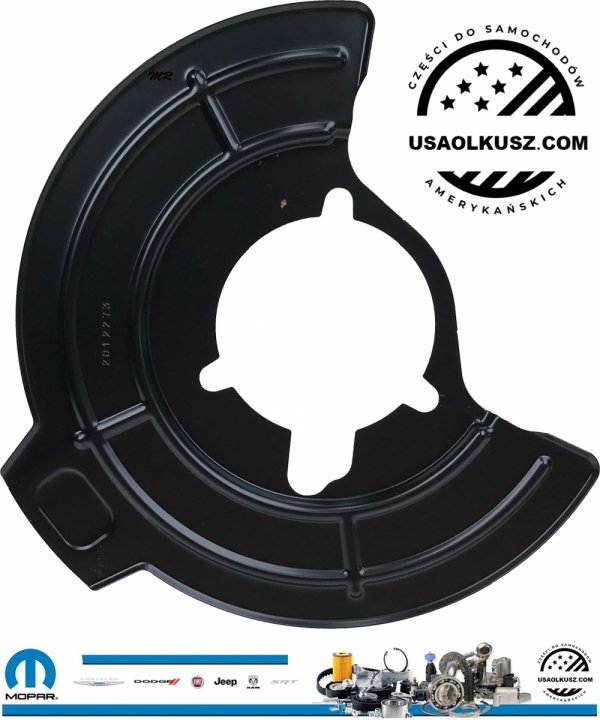 Tarcza kotwiczna osłona tarczy hamulcowej przedniej lewej Jeep Wrangler JK 2007-2018 68043287AB 52060143AA