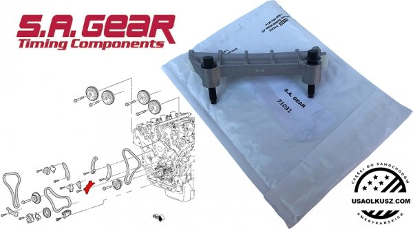 Prowadnica lewego łańcucha wałka rozrządu silnika Pontiac G6 3,6 V6 2007-2009