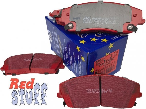 Przednie CERAMICZNE klocki RedStuff + WIERCONE NACINANE tarcze hamulcowe 320mm EBC seria GD Dodge Magnum RWD V6