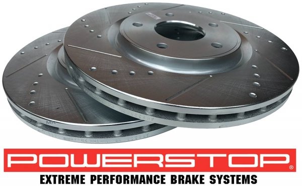 Przednia WIERCONA nacinana tarcza hamulcowa 330mm POWERSTOP Lancia Voyager 2012-