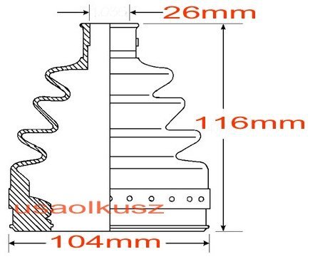 Osłona przegubu napędowego wewnętrznego Pontiac Montana -1999