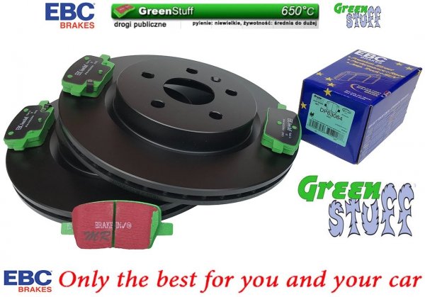 Tylne klocki GreenStuff + tarcze hamulcowe 315mm EBC seria Premium Cadillac CT6
