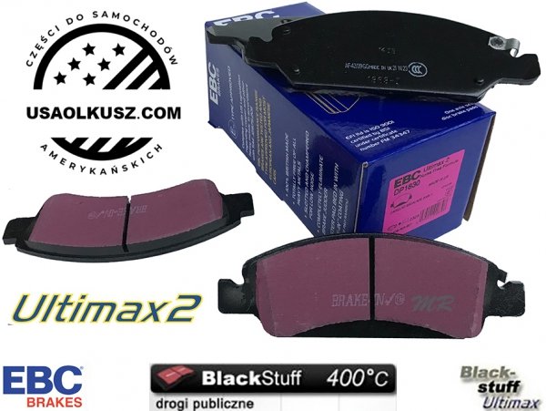 Przednie klocki Ultimax2 + NAWIERCANE NACINANE tarcze hamulcowe 330mm EBC seria GD GMC Yukon 2009-