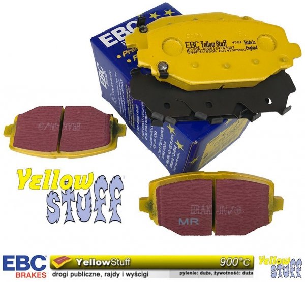 Tylne klocki YellowStuff + tarcze hamulcowe 328mm EBC seria Premium Dodge Caravan 2012-