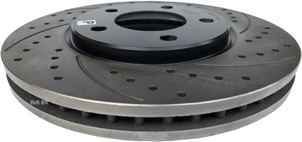 Przednie WIERCONE tarcze 281mm+ klocki hamulcowa Dodge Caravan 2001-2007 bębny tył