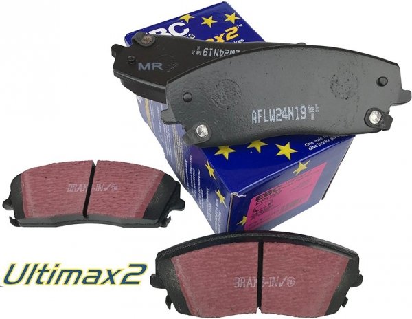 Przednie klocki Ultimax2 + tarcze hamulcowe 320mm EBC seria PREMIUM Dodge Challenger RWD V6