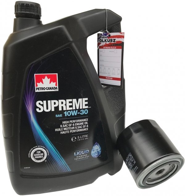 Filtr + olej SUPREME 10W30 Dodge Stratus V6