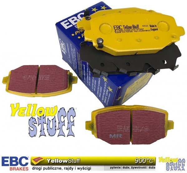 Tylne klocki YellowStuff + tarcze hamulcowe 328mm EBC seria Premium Volkswagen Routan 2012-