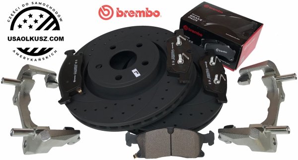 Przednie klocki BREMBO + WIERCONE tarcze hamulcowe HD  Dodge Durango 3,6 V6 2011-
