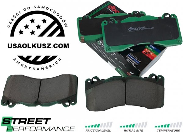 Przednie klocki STREET PERFORMANCE + tarcze hamulcowe DBA seria 4000 Ford Mustang 5,0 V8 2015-