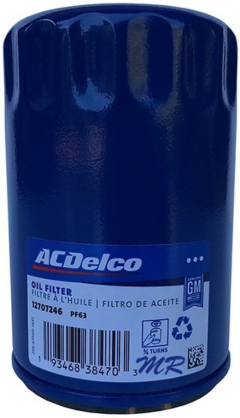 Filtr oleju silnika ACDelco PF63E Cadillac XT5 3,6 V6