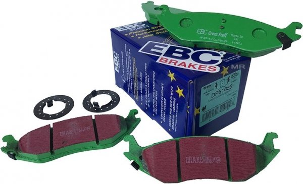 Tylne klocki GreenStuff + tarcze hamulcowe EBC PREMIUM Dodge RAM 1500 2003-