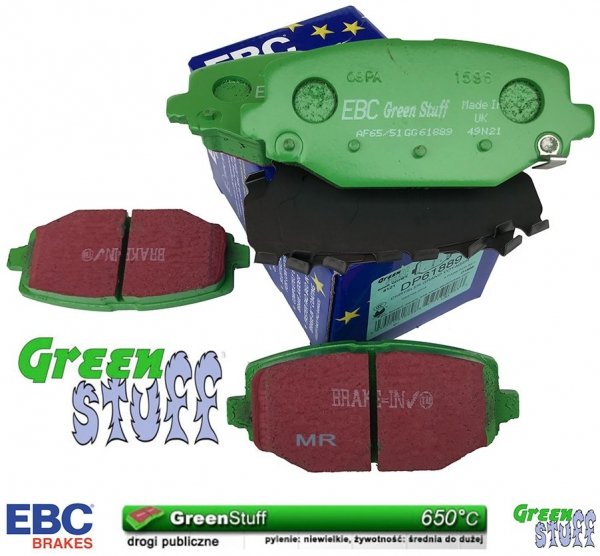 Tylne klocki GreenStuff + tarcze hamulcowe 328mm EBC seria Premium Dodge Caravan 2012-