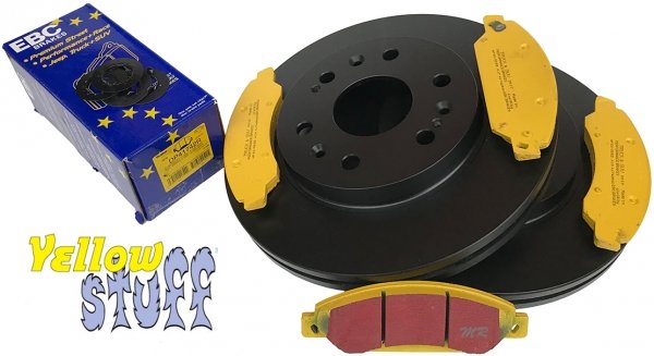 Przednie klocki YellowStuff + tarcze hamulcowe 330mm EBC seria PREMIUM Chevrolet Silverado 1500 2005-2007