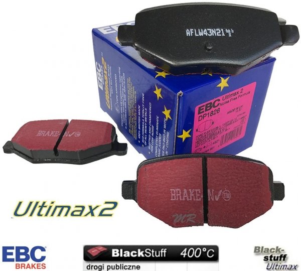 Tylne klocki hamulcowe do tarcz 330mm EBC Ultimax2 Lincoln MKT 2010-2019