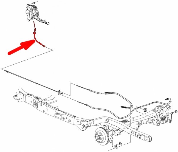 Linka hamulcowa przednia Cadillac Escalade 2002-2006