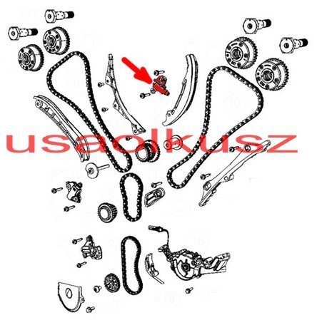 Napinacz lewego łańcucha rozrządu Jeep Cherokee KL 3,2 V6