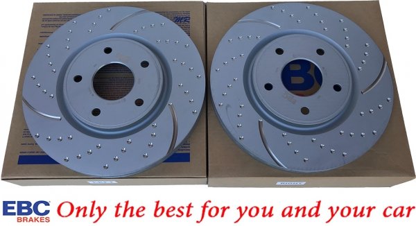 Przednia NAWIERCANA NACINANA tarcza hamulcowa 330mm EBC seria GD RAM Cargo Van 2012-