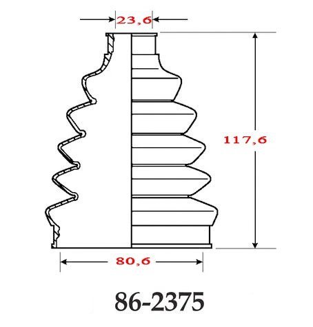 Osłona przegubu napędowego zewnętrznego Cadillac SRX 2004-2011