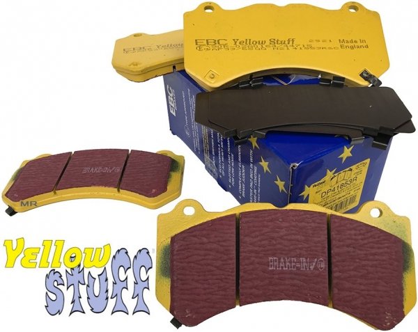 Przednie klocki EBC YellowStuff + tarcze hamulcowe DBA T3 370mm Chevrolet Camaro SS 2016- zaciski 6 tłoków