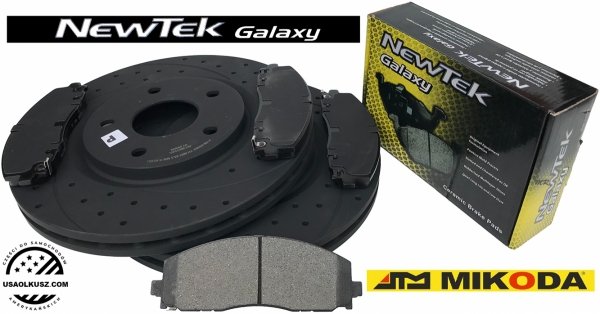 Przednie klocki + WIERCONE NACINANE tarcze hamulcowe 330mm GEOMET Chrysler Voyager 2020-