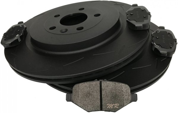 Tylne klocki + NACINANE tarcze hamulcowe 345mm Ford Flex 2012-