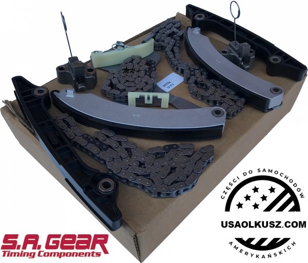 Rozrząd łańcuchy prowadnice napinacze Jeep Cherokee 3,7 V6