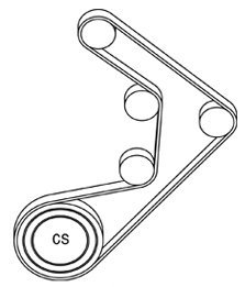 Pasek wielorowkowy micro Buick Regal 3,8 Supercharger 1997-2004