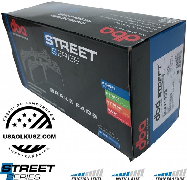 Przednie klocki STREET SERIES + tarcze hamulcowe 350mm DBA seria 4000 T3 Dodge Durango 2011-