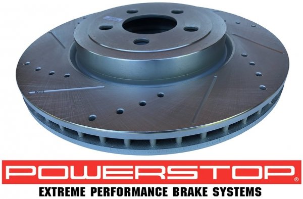 Przednia WIERCONA NACINANA tarcza hamulcowa 345mm POWERSTOP Dodge Challenger 2009-