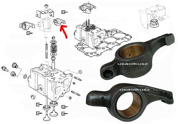 Dźwigienka zaworu ssącego Jeep 2,5 TD VM 20mm
