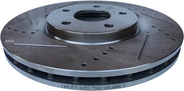 Przednia WIERCONA nacinana wentylowana tarcza hamulcowa 330mm Volkswagen Routan 2012-