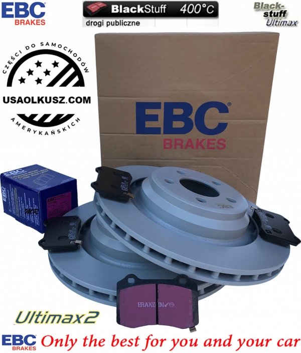 Tylne klocki Ultimax2 + tarcze hamulcowe 350mm EBC seria PREMIUM Chrysler 300C SRT
