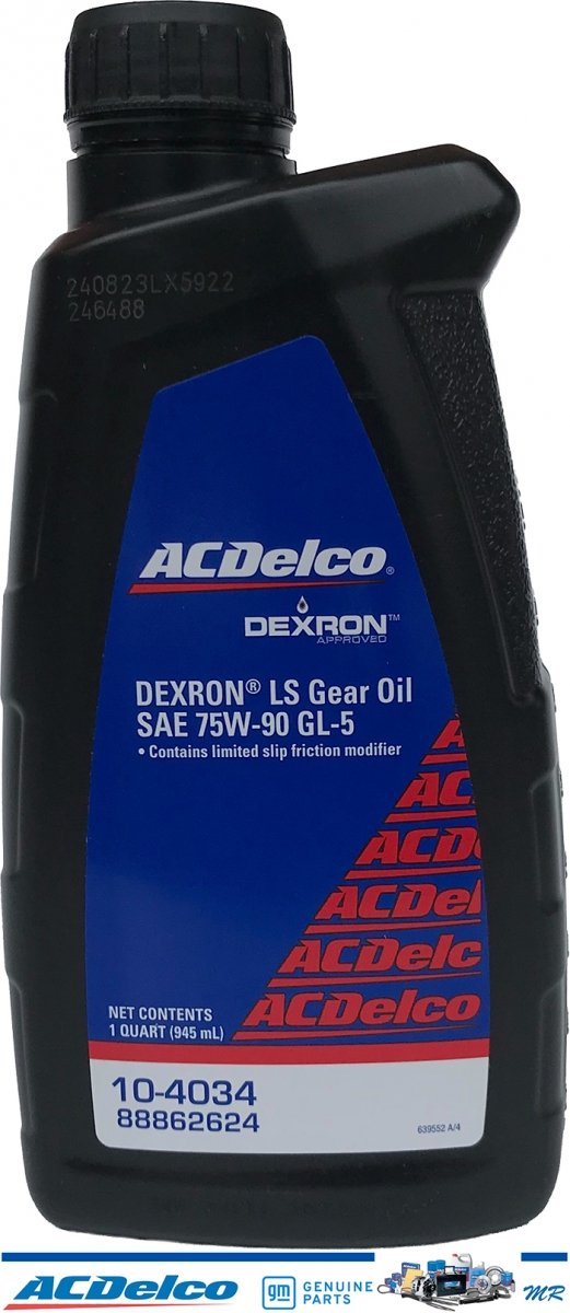 Olej przekładniowy do mostu z dodatkiem LSD SAE 75W-90 GL-5 ACDelco 88862624 Buick Regal 2018-2020