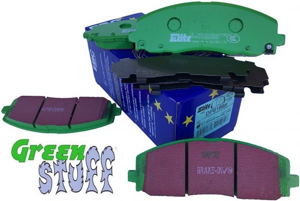 Przednie klocki GreenStuff + NACINANE tarcze hamulcowe 330mm EBC seria USR Dodge Caravan 2012-